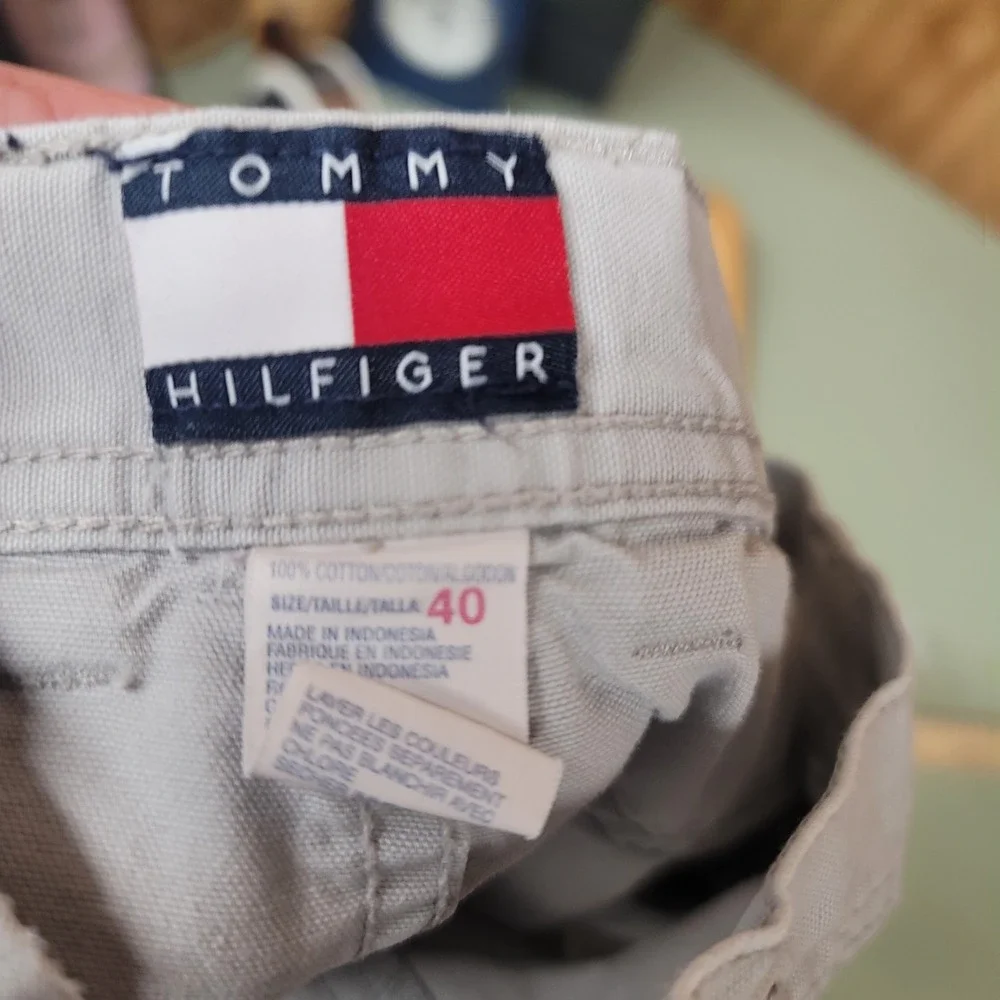 VTG Y2K GorpcoreTommy Hilfiger Mens Gray Cargo Painter Utility Shorts Size‎ 40
